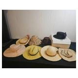 Assorted Lot of Straw and Felt Hats with Dayton