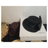 Assorted Lot of Straw and Felt Hats with Dayton