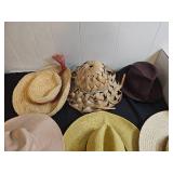 Assorted Lot of Straw and Felt Hats with Dayton