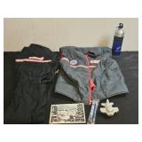 Airline Memorabilia Lot: Northwest Airlines Jacket, Delta Water Bottle, Postcard, Stress Toy, Pen