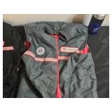 Airline Memorabilia Lot: Northwest Airlines Jacket, Delta Water Bottle, Postcard, Stress Toy, Pen