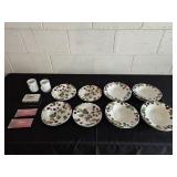 Floral Dinnerware Set & Northwest Airlines Memorabilia
