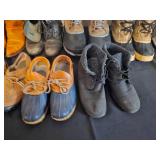 Assorted Footwear Lot: Cowboy Boots, Sneakers, Winter Boots, and More Approx SZs 9 - 9.5