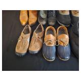 Assorted Footwear Lot: Cowboy Boots, Sneakers, Winter Boots, and More Approx SZs 9 - 9.5