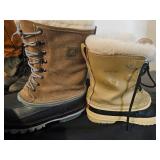 Assorted Footwear Lot: Cowboy Boots, Sneakers, Winter Boots, and More Approx SZs 9 - 9.5