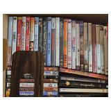 Assorted DVD and VHS Collection with Yoga Fitness DVDs