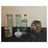 Assorted Decorative Jars and Containers Collection