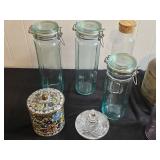 Assorted Decorative Jars and Containers Collection
