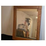 Vintage Wooden Framed Mirror - US Govt FPHA
