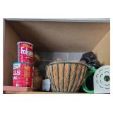 Assorted Gardening Supplies with Pots, Planters, and Storage Bin