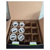 Assorted Lot of Electrical Supplies in Tubs with CFL Bulbs
