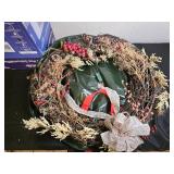 Lot of Floral Arrangements and Decorative Wreath