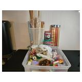 Assorted Holiday Gift Wrapping Supplies and Accessories
