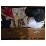 Vintage Steamer Trunk with Sewing Supplies