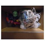 Vintage Steamer Trunk with Sewing Supplies