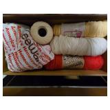 Vintage Steamer Trunk with Sewing Supplies