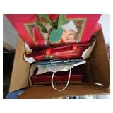 Lot of Assorted Holiday Decorations and Gift Bags
