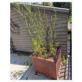 Rustic Metal Heron Wall Art & Wooden Planter Box