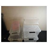 Lot of Assorted Plastic Storage Bins