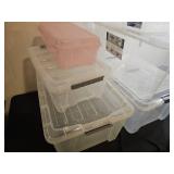 Lot of Assorted Plastic Storage Bins