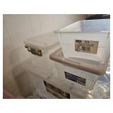 Lot of Assorted Plastic Storage Bins