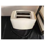 Vintage Proctor-Silex Toaster and Plastic Storage Drawer Unit Lot