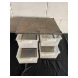 Vintage Proctor-Silex Toaster and Plastic Storage Drawer Unit Lot