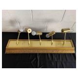 Vintage Brass Wall-Mounted Light Fixture with Adjustable Bulbs