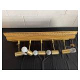 Vintage Brass Wall-Mounted Light Fixture with Adjustable Bulbs
