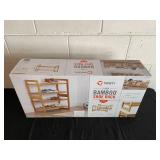 TRINITY 2-Tier Bamboo Shoe Rack (2-Pack)
