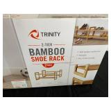 TRINITY 2-Tier Bamboo Shoe Rack (2-Pack)