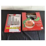 NuWave Ceramic Knife Set and Holiday Wreath Bundt Pan Combo