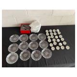 Lot of Northwest Royal Porcelain Bowls, Cups, and Award Plaque