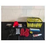 Mixed Lot: Safety Hammer, Emergency Blanket, Red Mittens, and More