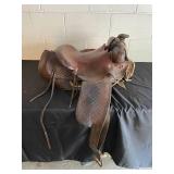 Vintage Leather Western Saddle