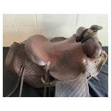 Vintage Leather Western Saddle