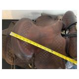 Vintage Leather Western Saddle