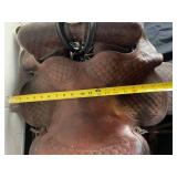 Vintage Leather Western Saddle