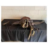 Vintage Leather Western Saddle