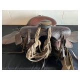 Vintage Leather Western Saddle
