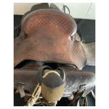 Vintage Leather Western Saddle