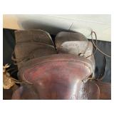 Vintage Tooled Leather Western Saddle