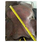 Vintage Tooled Leather Western Saddle
