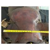 Vintage Tooled Leather Western Saddle