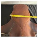 Vintage Brown Leather Horse Saddle