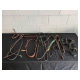Lot of Assorted Leather and Nylon Horse Tack
