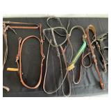 Lot of Assorted Leather and Nylon Horse Tack