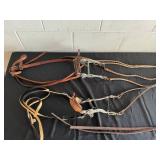 Lot of Horse Bridles and Bits