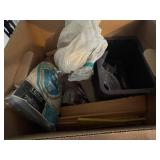 Lot of Automotive Fluid Containers (amount of contents unknown) and Miscellaneous Hardware