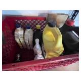 Lot of Automotive Fluid Containers (amount of contents unknown) and Miscellaneous Hardware